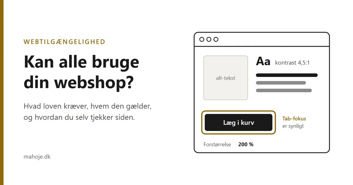 Webtilgængelighed: Gælder loven din hjemmeside, og hvad kræver den?