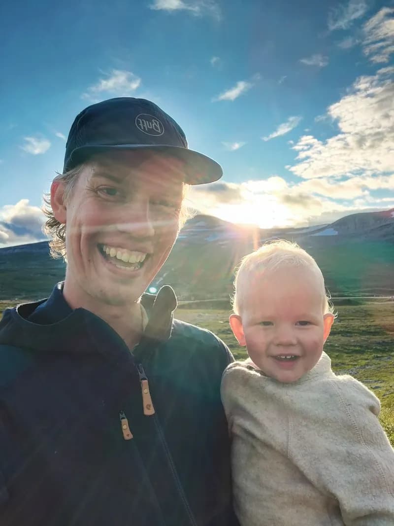 Sunset over Norwegian mountains